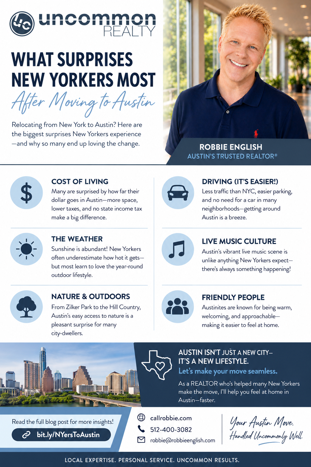 infographic What Surprises New Yorkers Most After Moving to Austin