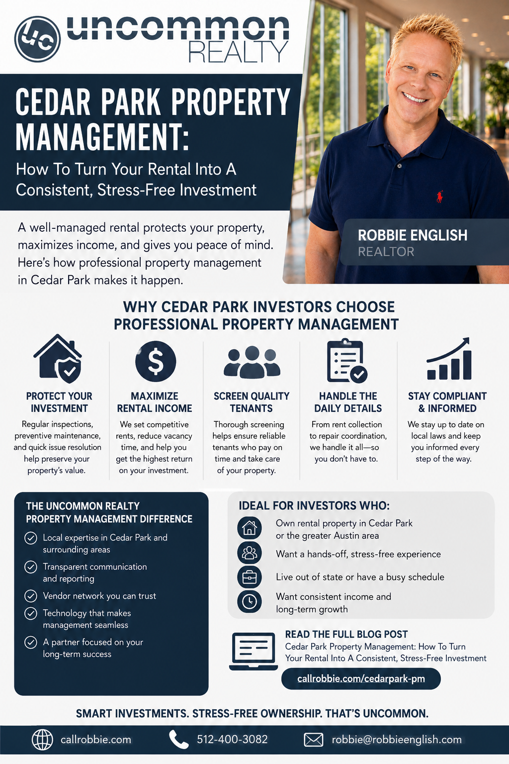 infographic Cedar Park Property Management How To Turn Your Rental Into A Consistent, Stress Free Investment
