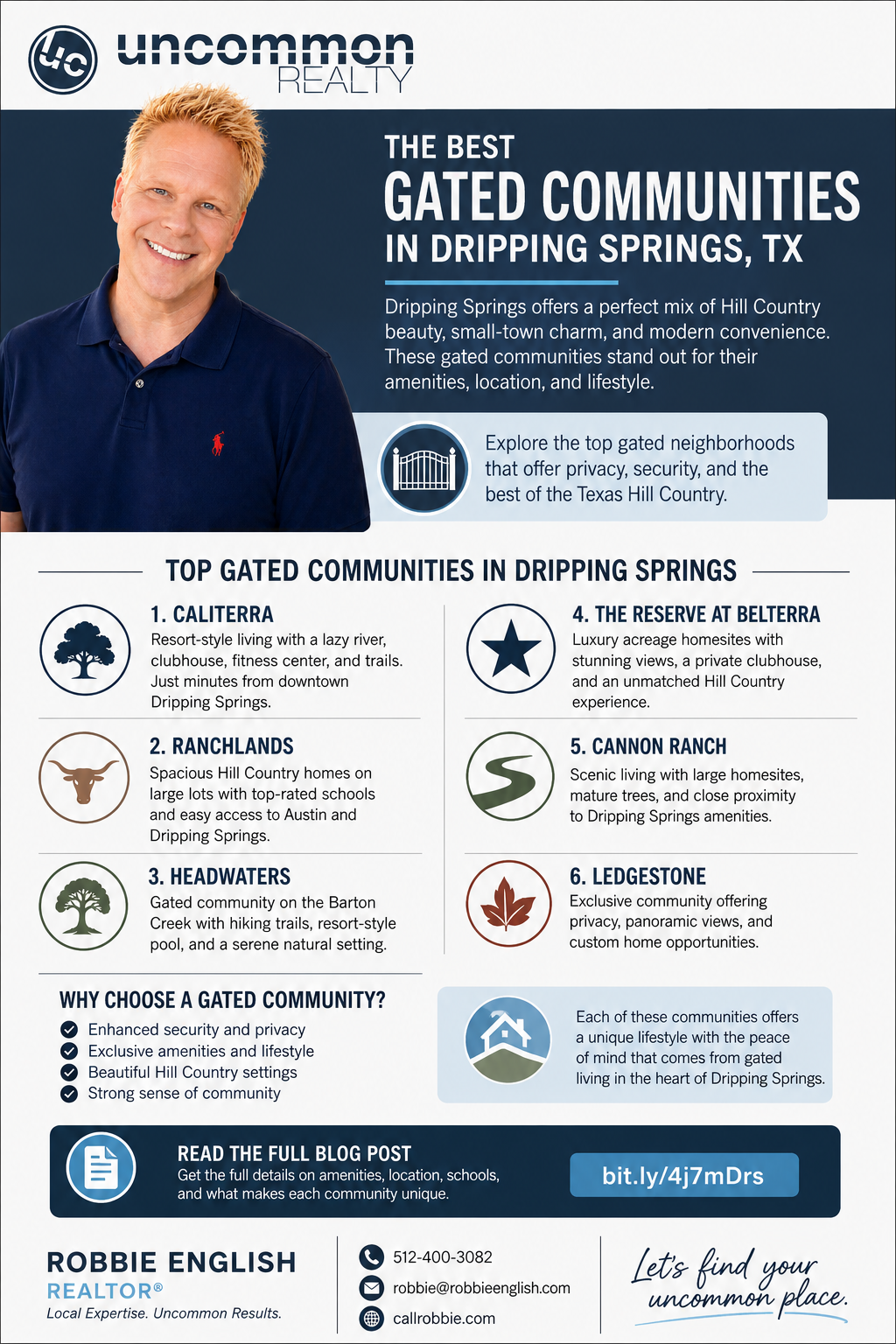 infographic The Best Gated Communities in Dripping Springs TX
