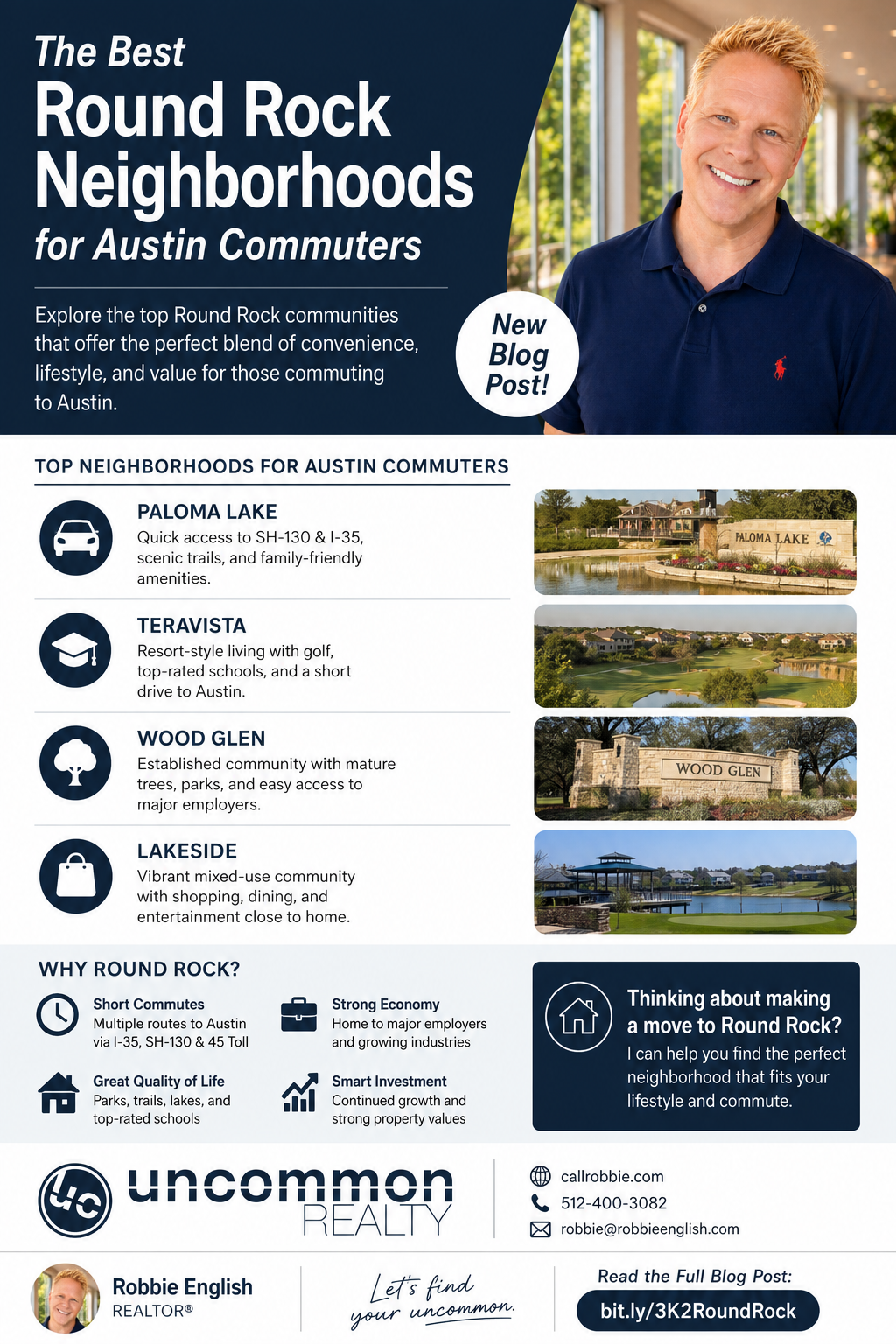infographic The Best Round Rock Neighborhoods for Austin Commuters