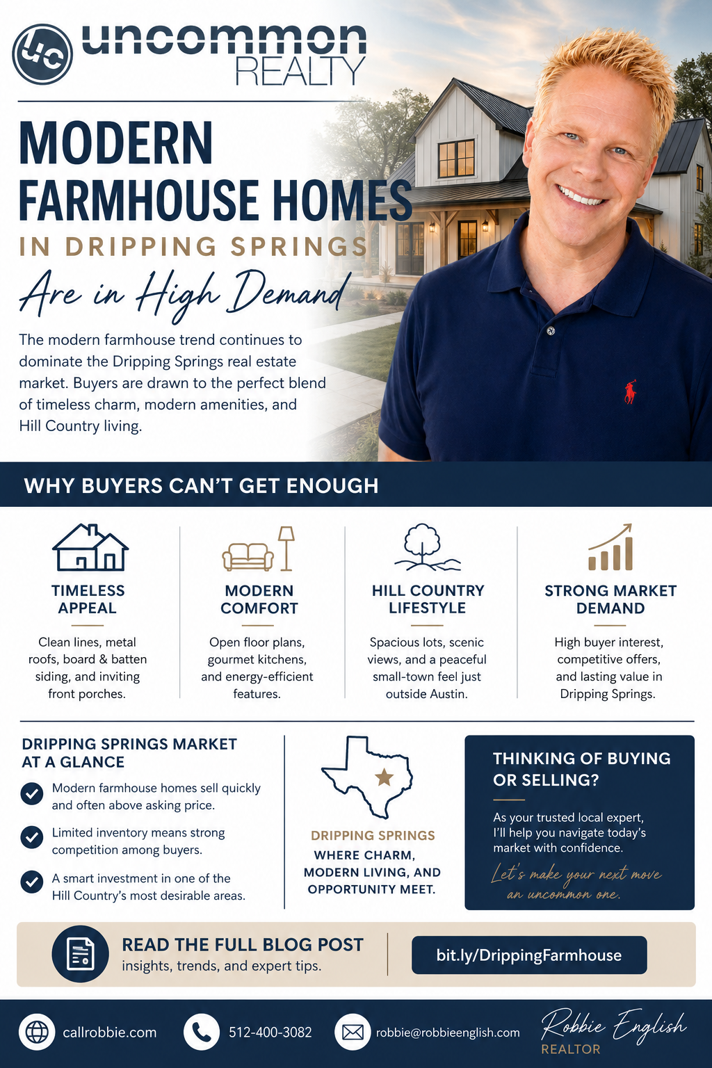 infographic Modern Farmhouse Homes in Dripping Springs Are in High Demand