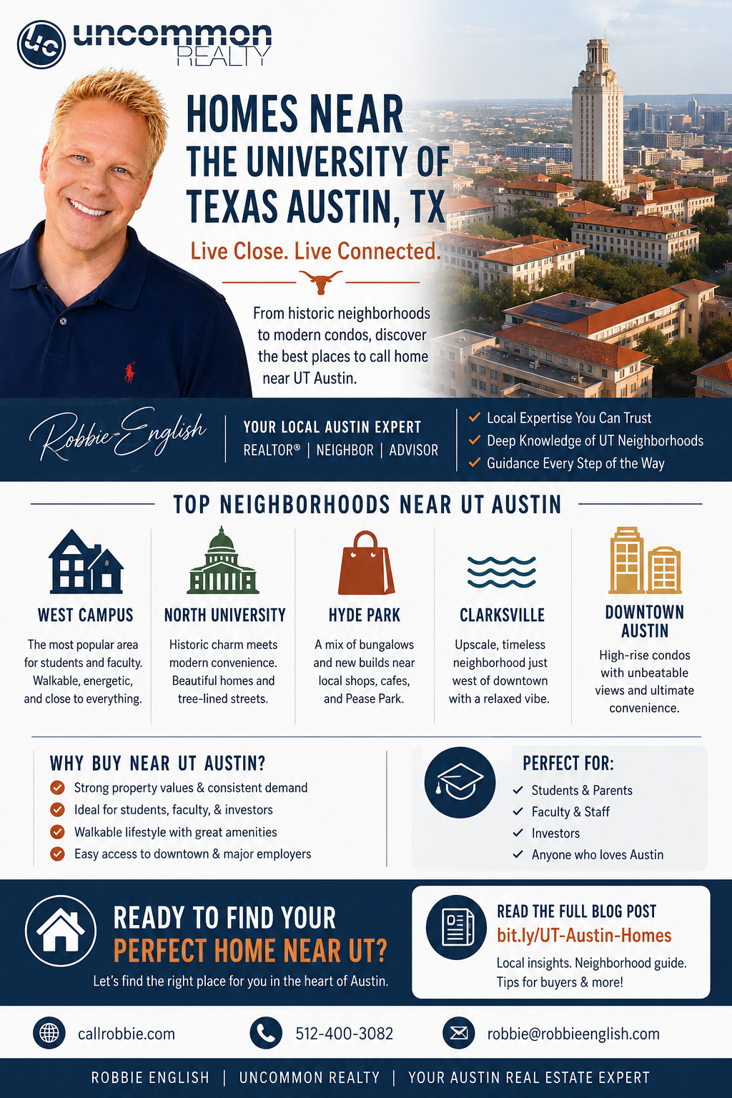 infographic Homes Near University of Texas Austin TX Condos, Investment Properties, and Best Areas