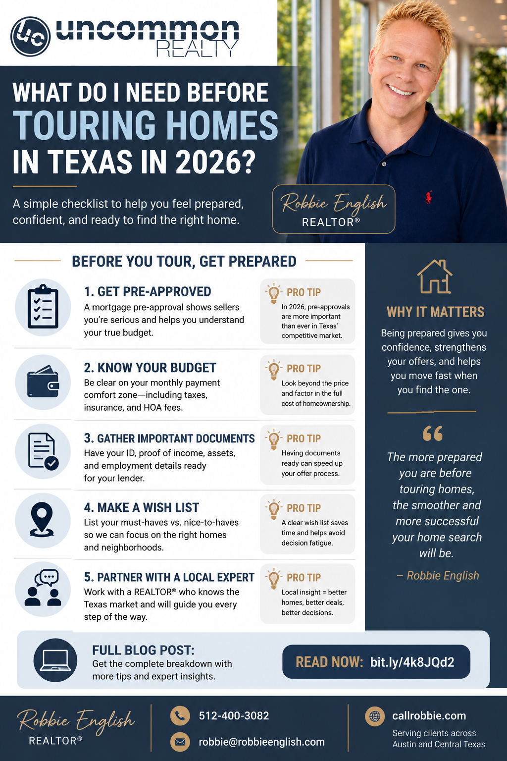 infographic What Do I Need Before Touring Homes In Texas 2026?