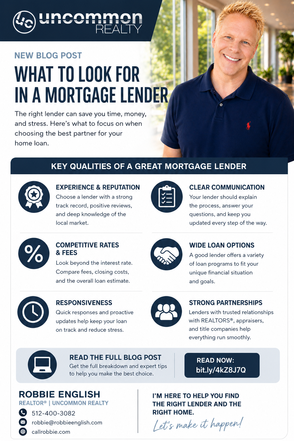 infographic What To Look For In A Mortgage Lender