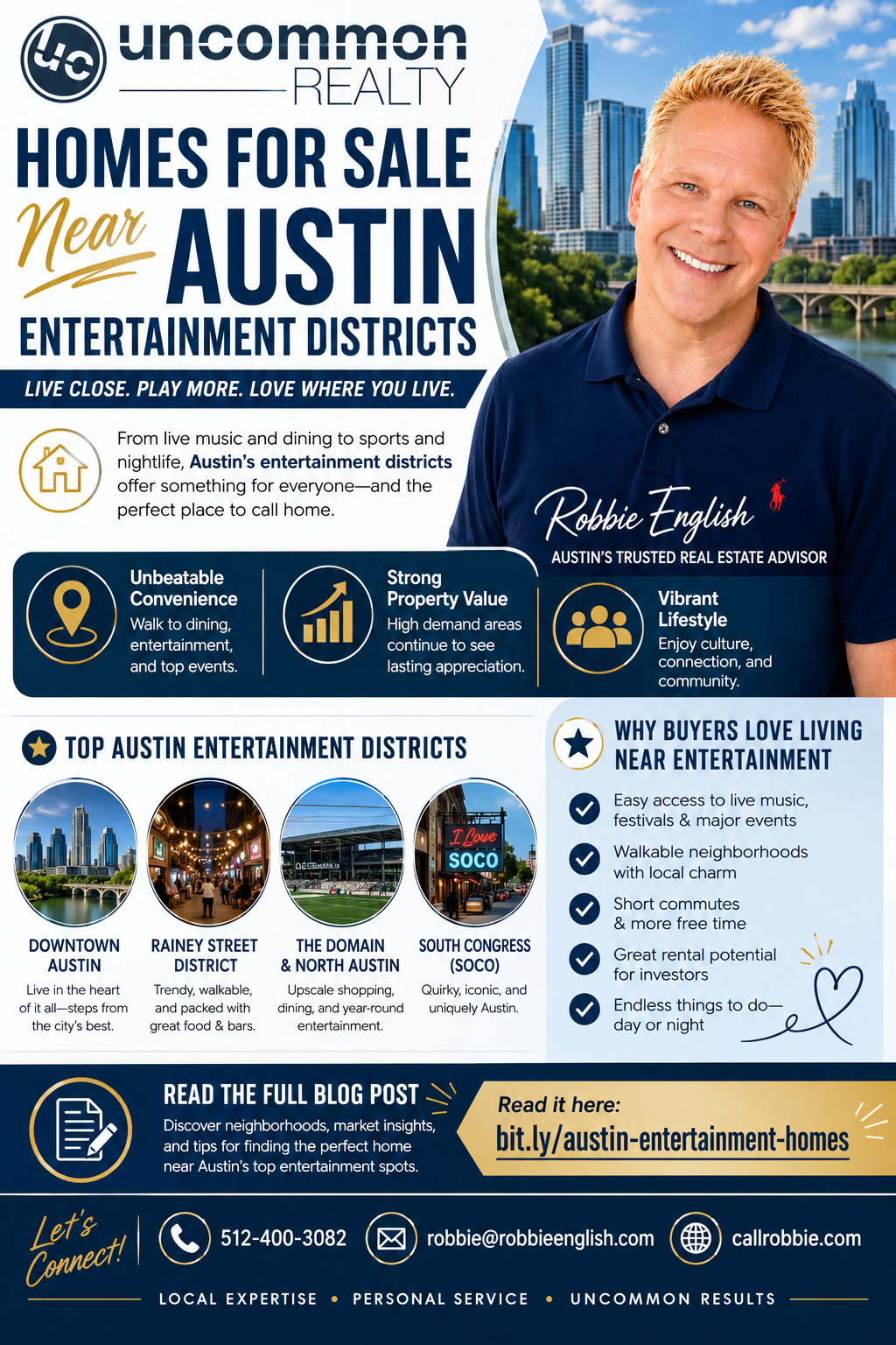 infographic Homes For Sale Near Austin Entertainment Districts