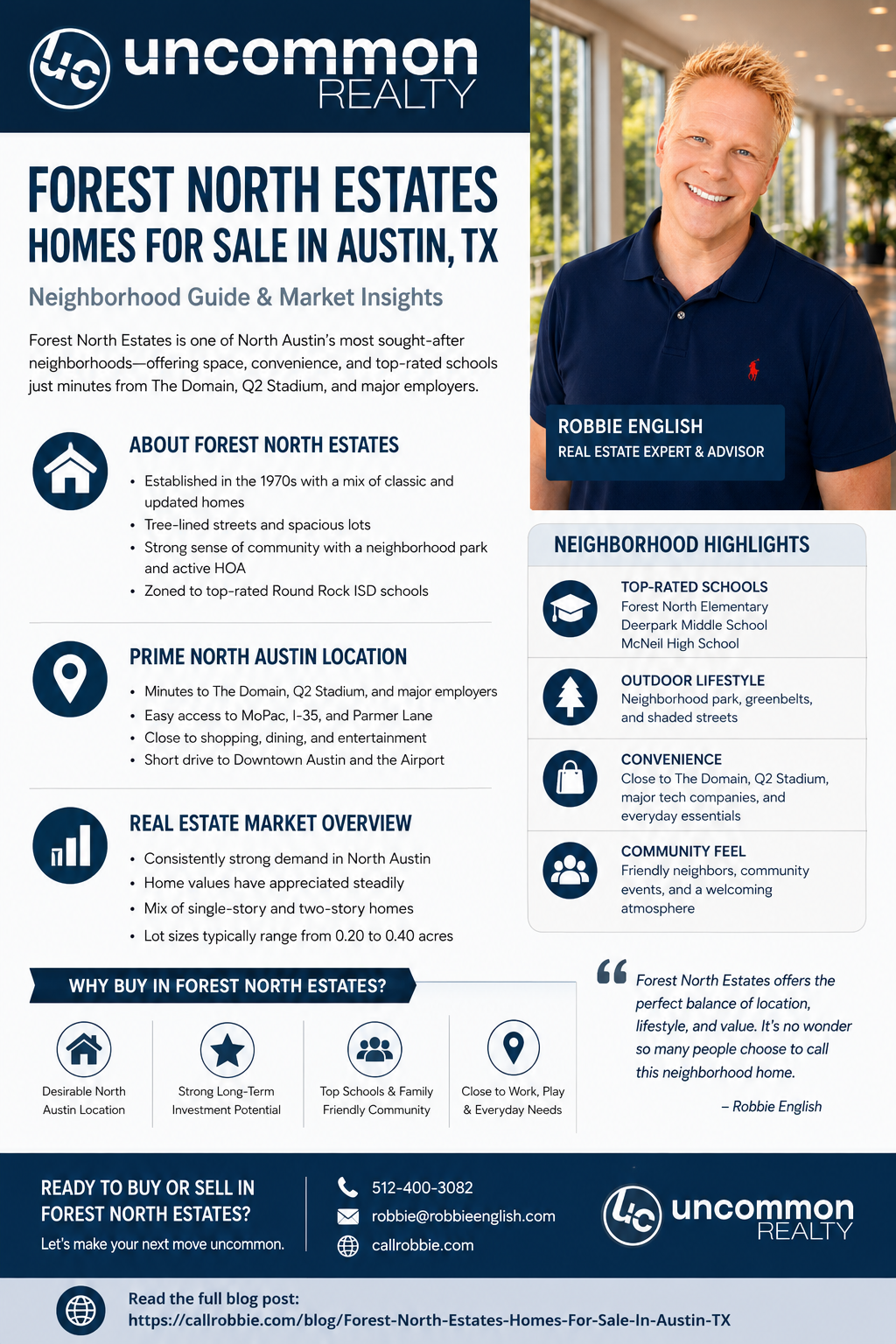 Infographic on Forest North Estates homes for sale