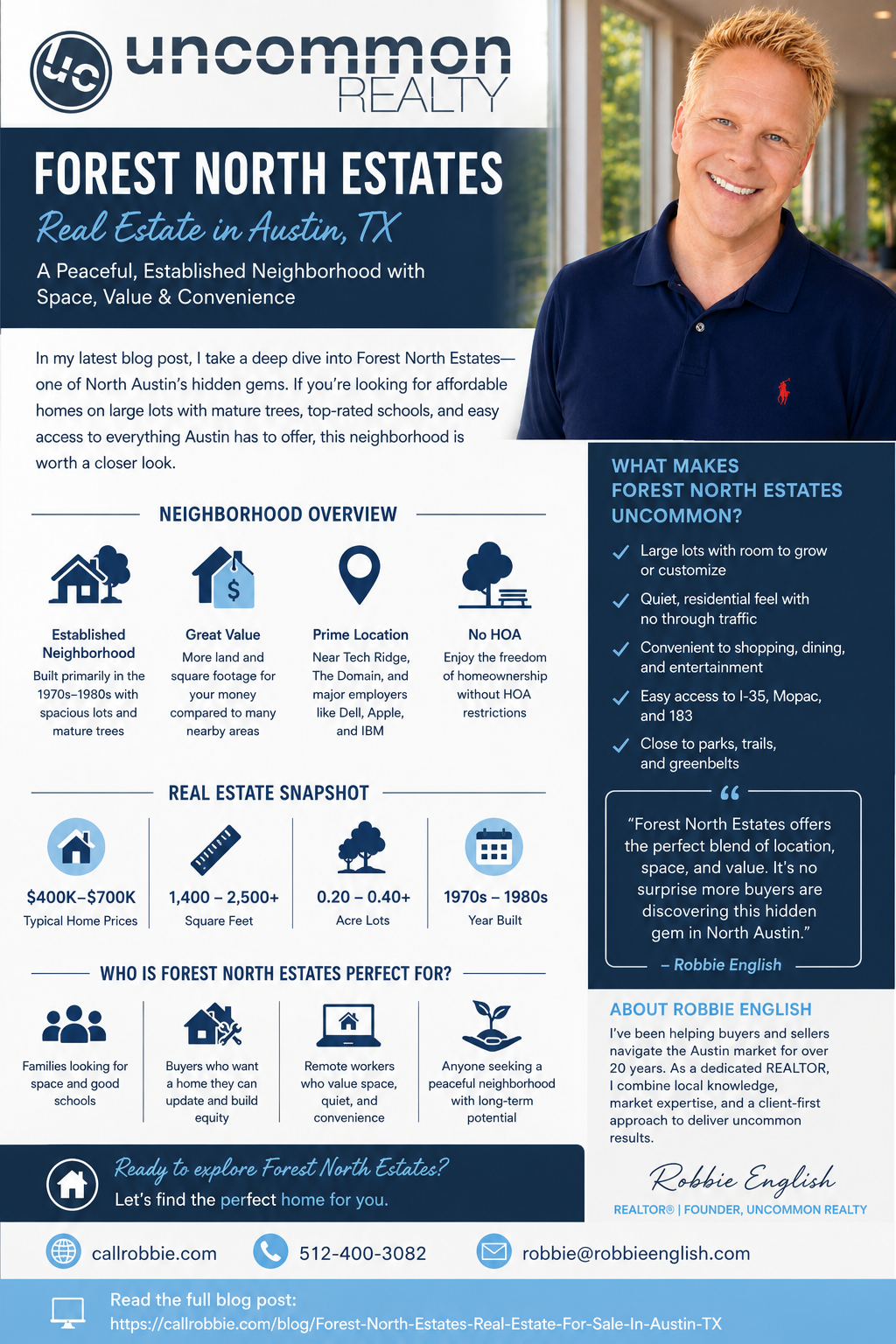 infographic Forest North Estates Real Estate For Sale In Austin TX