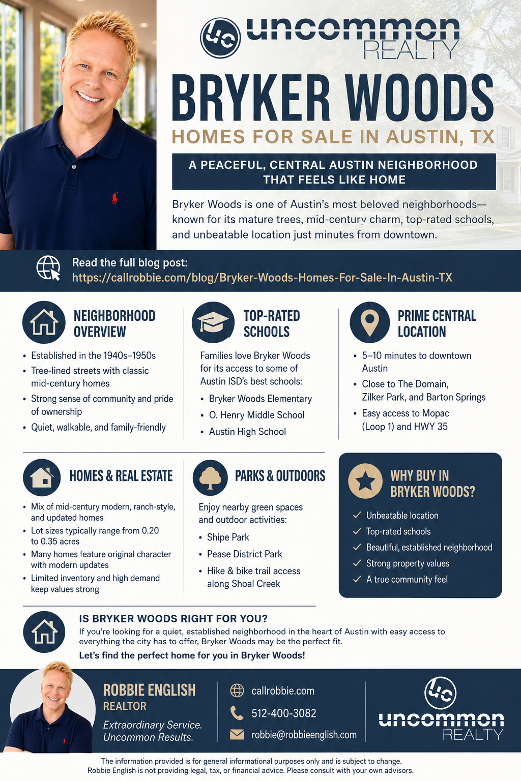 infographic Bryker Woods Homes For Sale In Austin TX