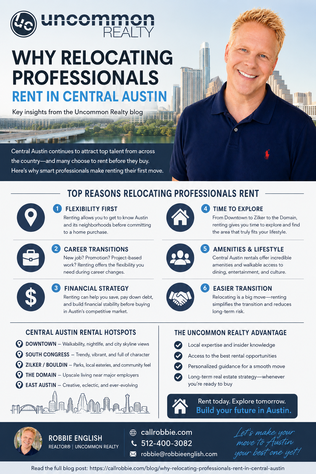 infographic Why Relocating Professionals Rent in Central Austin