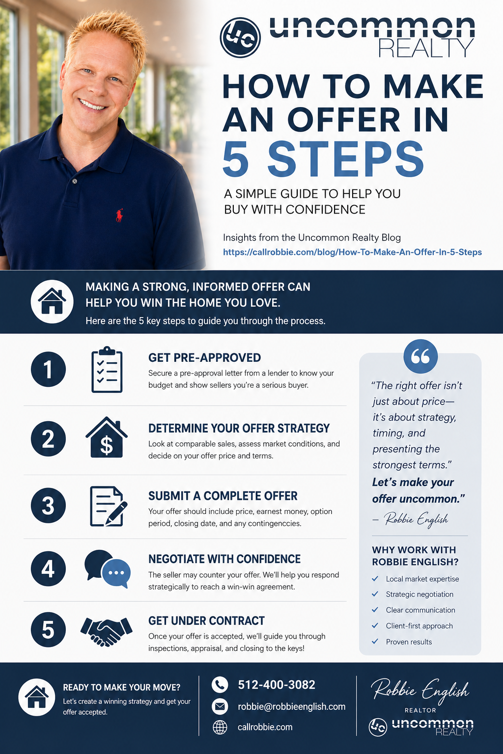 infographic How To Make An Offer In 5 Steps