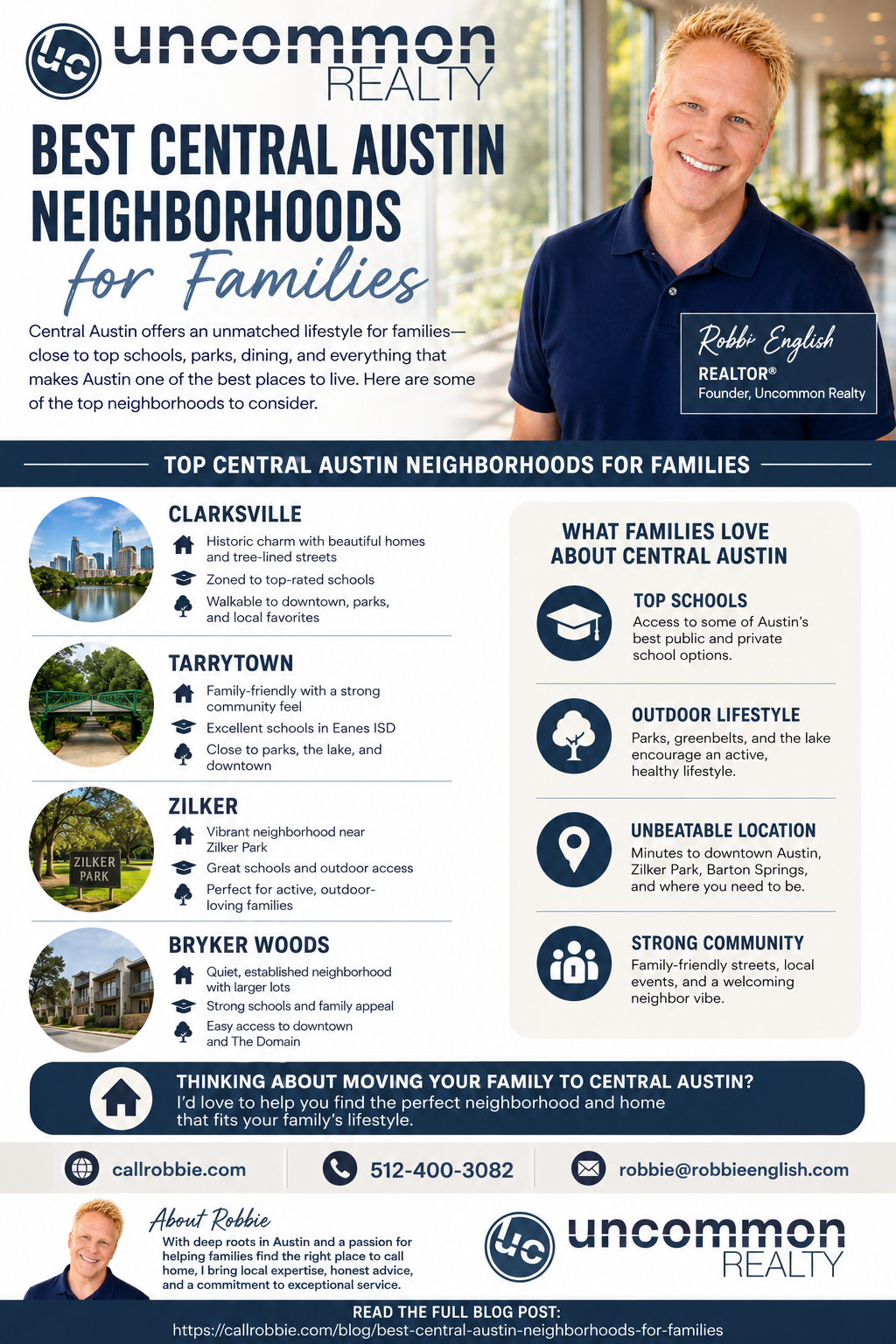 infographic Best Central Austin Neighborhoods for Families