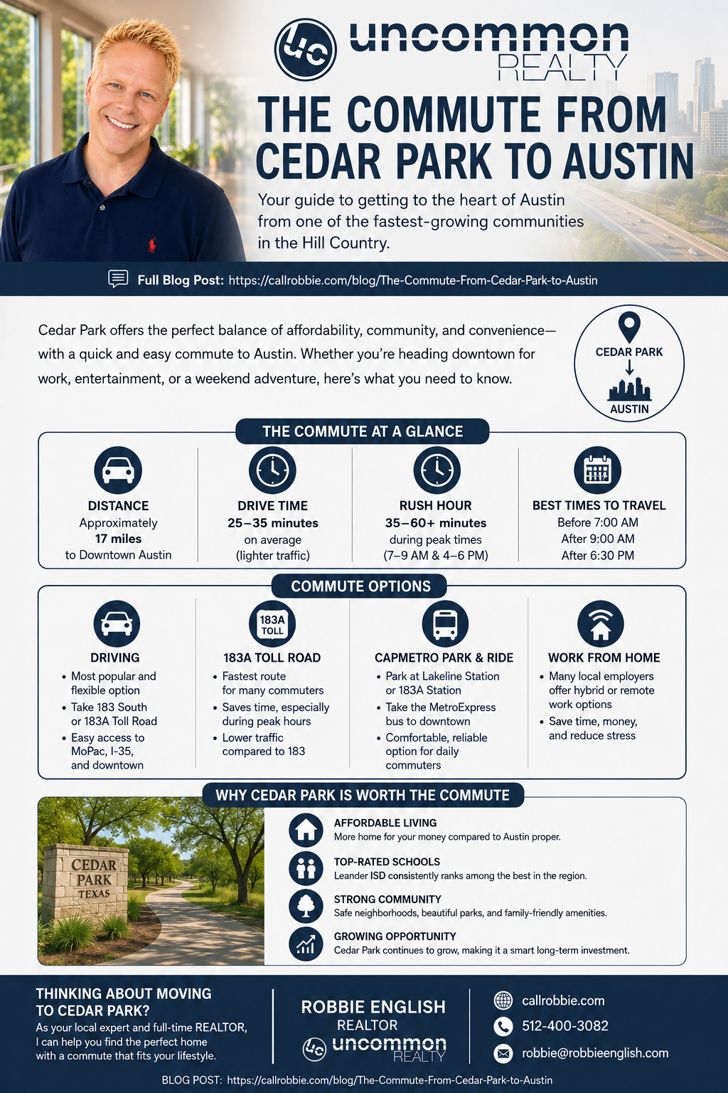 infographic The Commute From Cedar Park to Austin What Y’all Need To Know Before You Make The Move