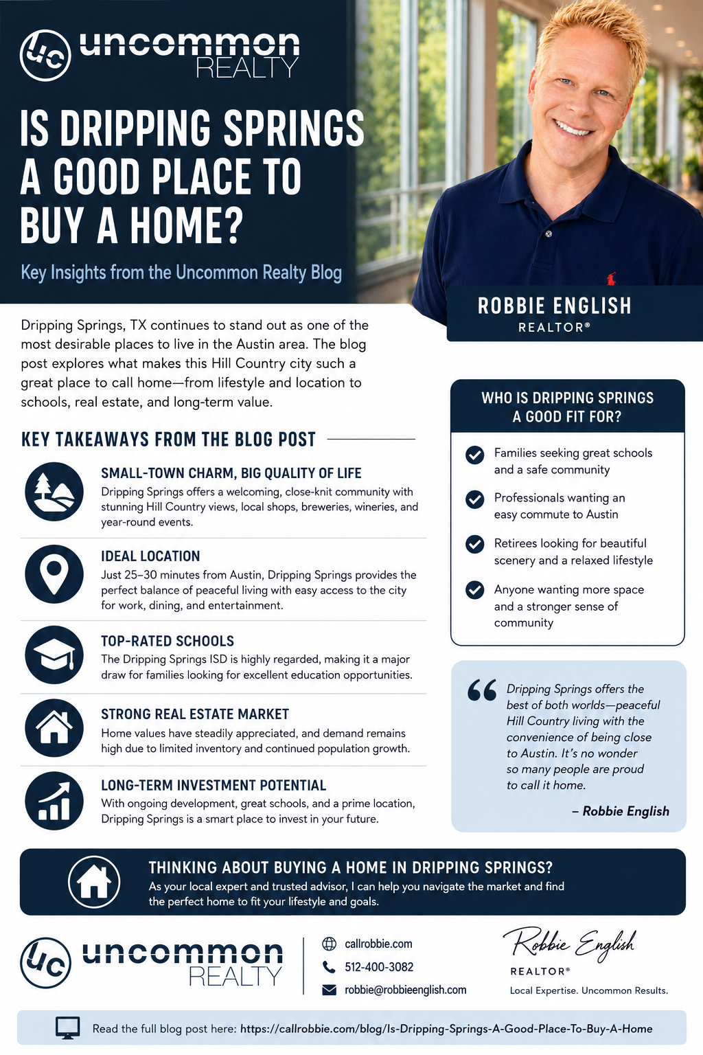infographic Is Dripping Springs A Good Place To Buy A Home?