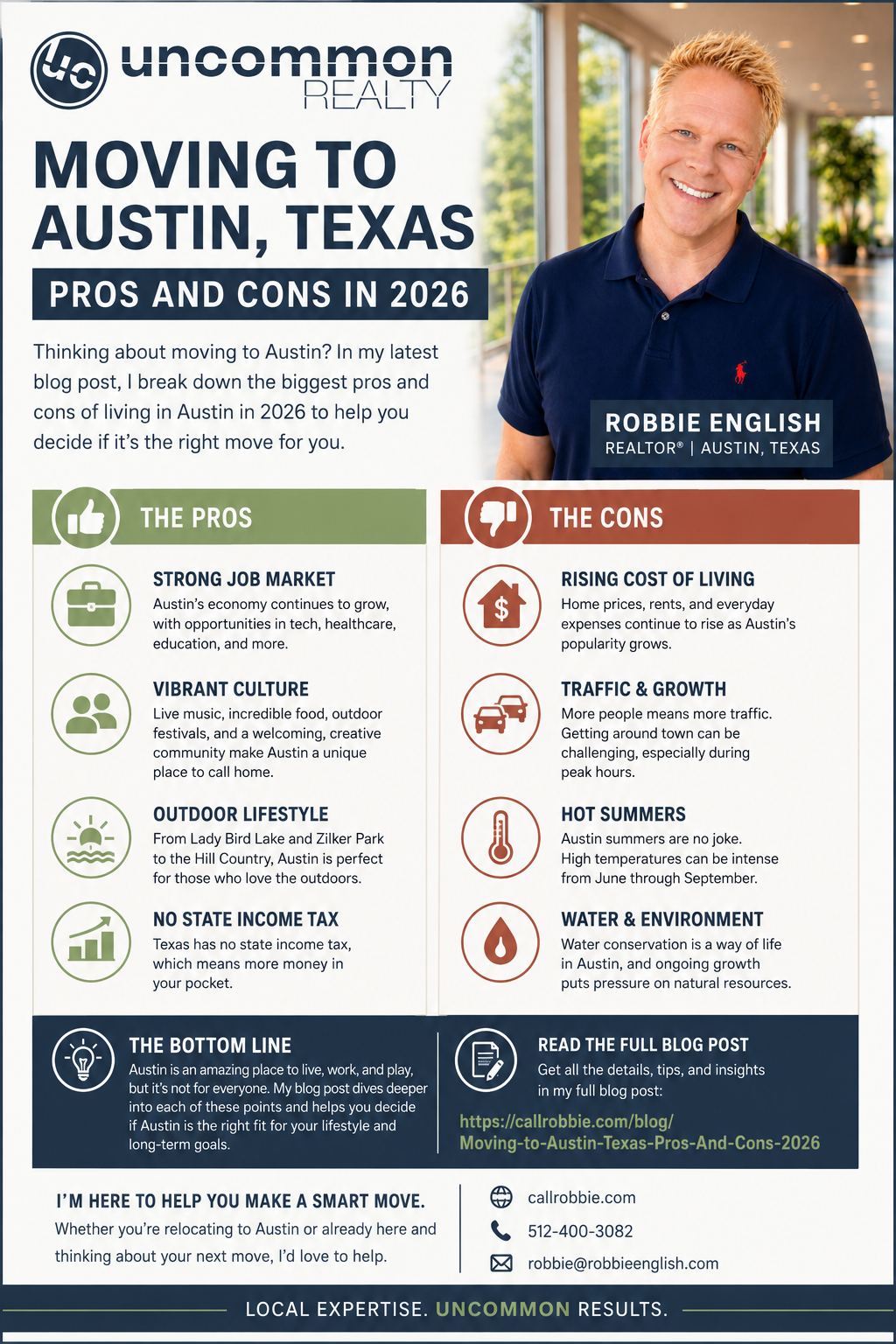 infographic Moving to Austin Texas Pros And Cons 2026