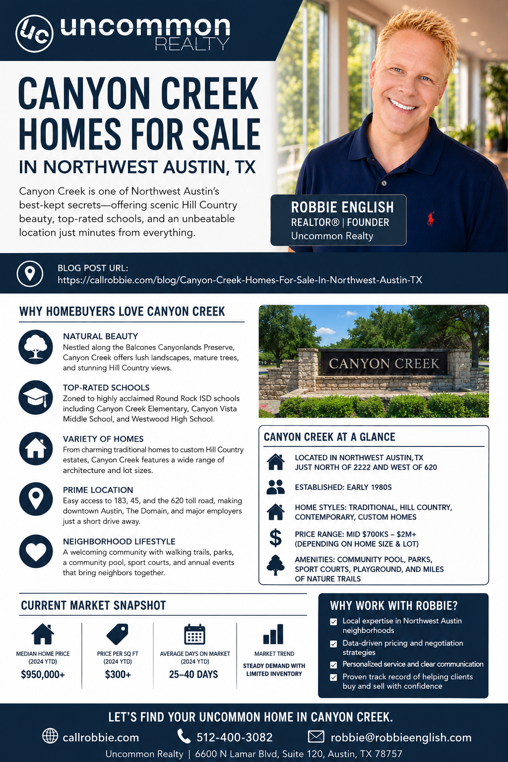 infographic Canyon Creek Homes For Sale In Northwest Austin TX