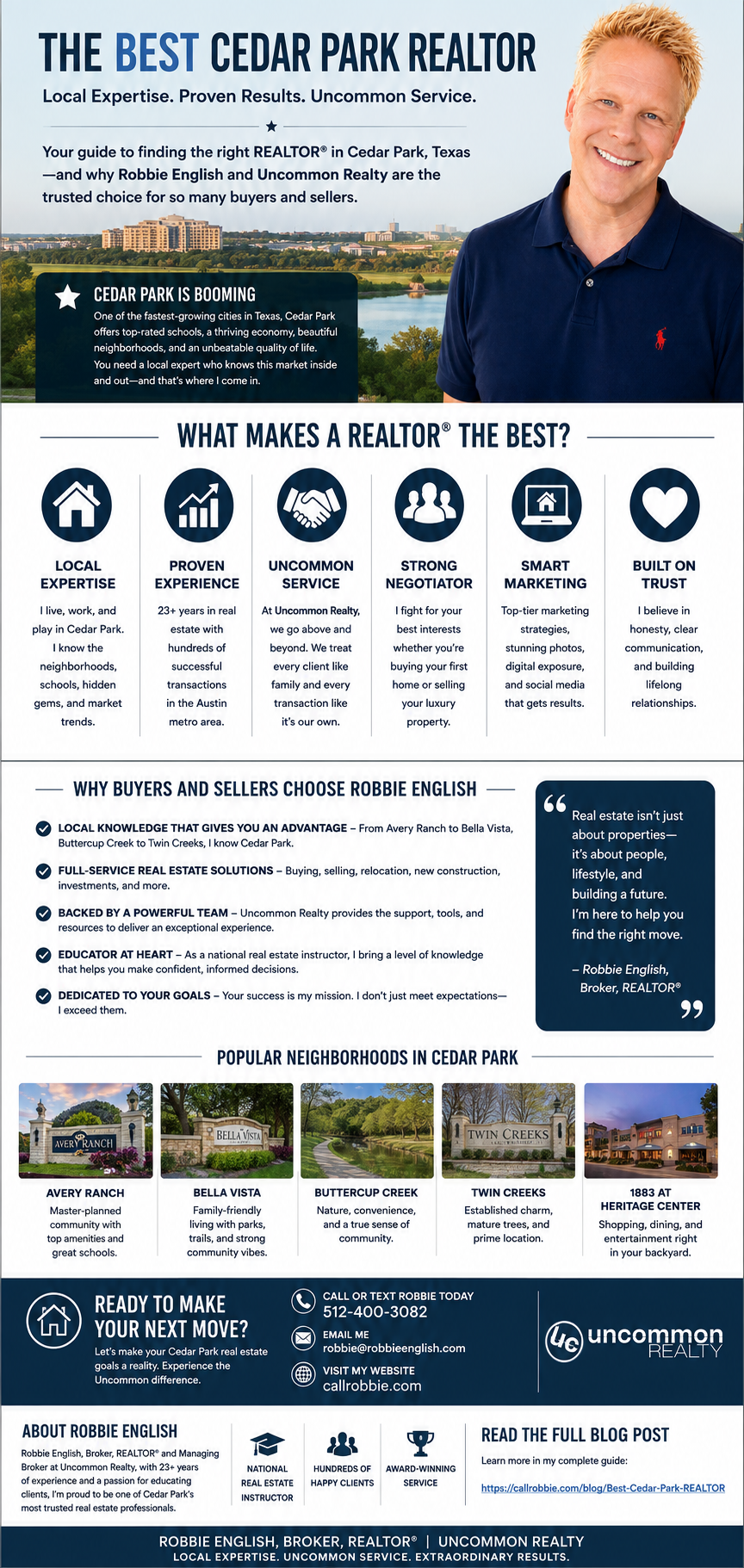 infographic Best Cedar Park REALTOR