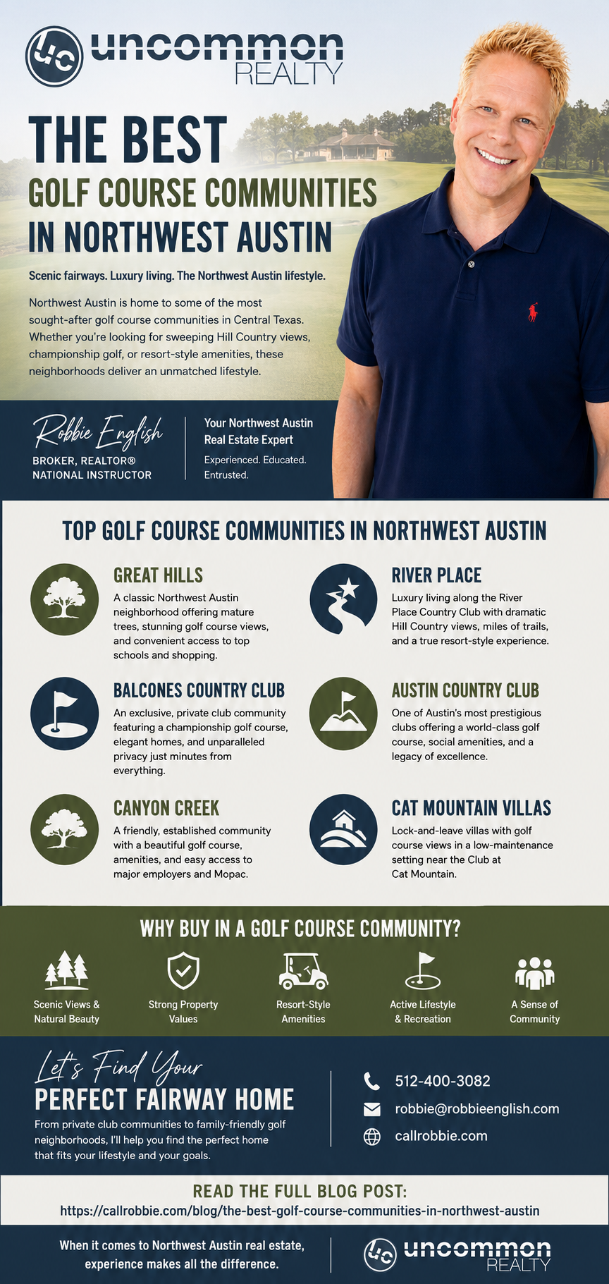 infographic The Best Golf Course Communities in Northwest Austin