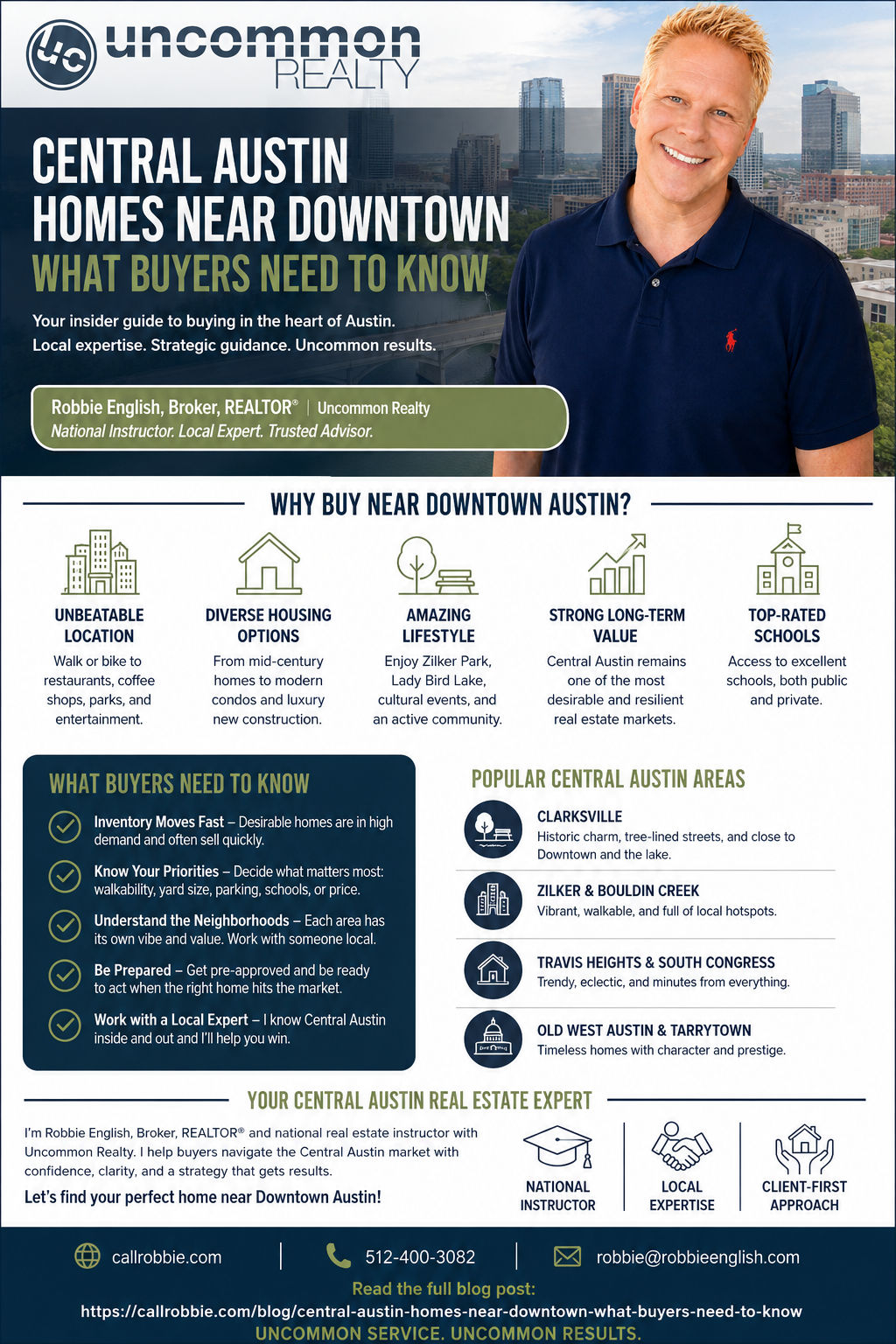 infographic Central Austin Homes Near Downtown What Buyers Need to Know