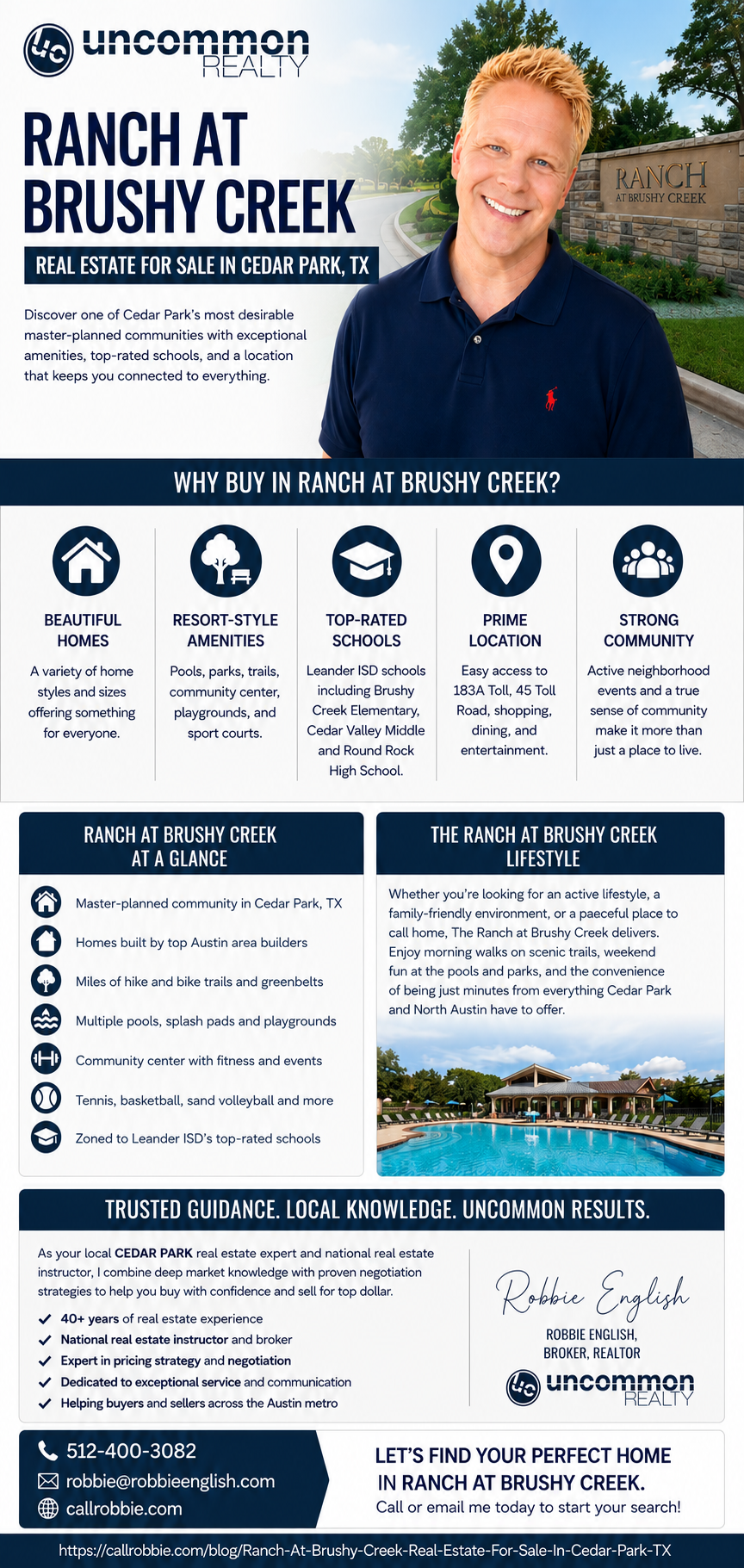 infographic Ranch At Brushy Creek Real Estate For Sale In Cedar Park TX
