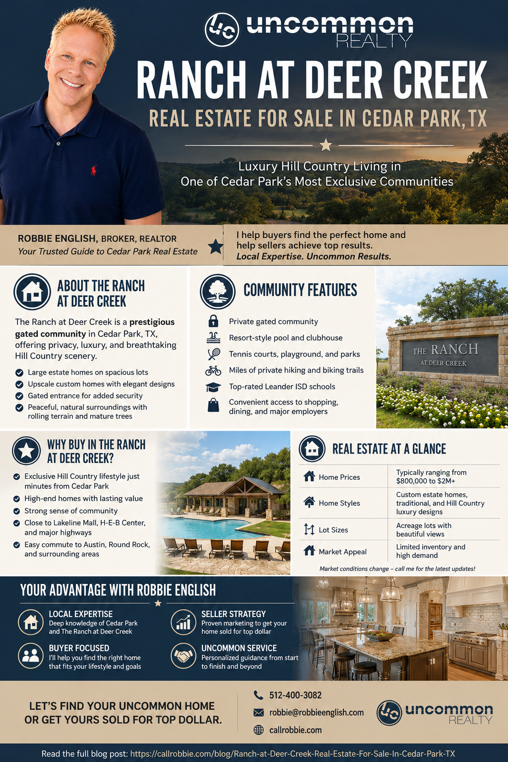 infographic Ranch at Deer Creek Real Estate For Sale In Cedar Park TX