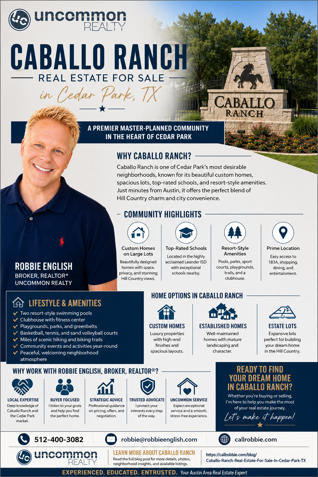 infographic Caballo Ranch Real Estate For Sale In Cedar Park TX