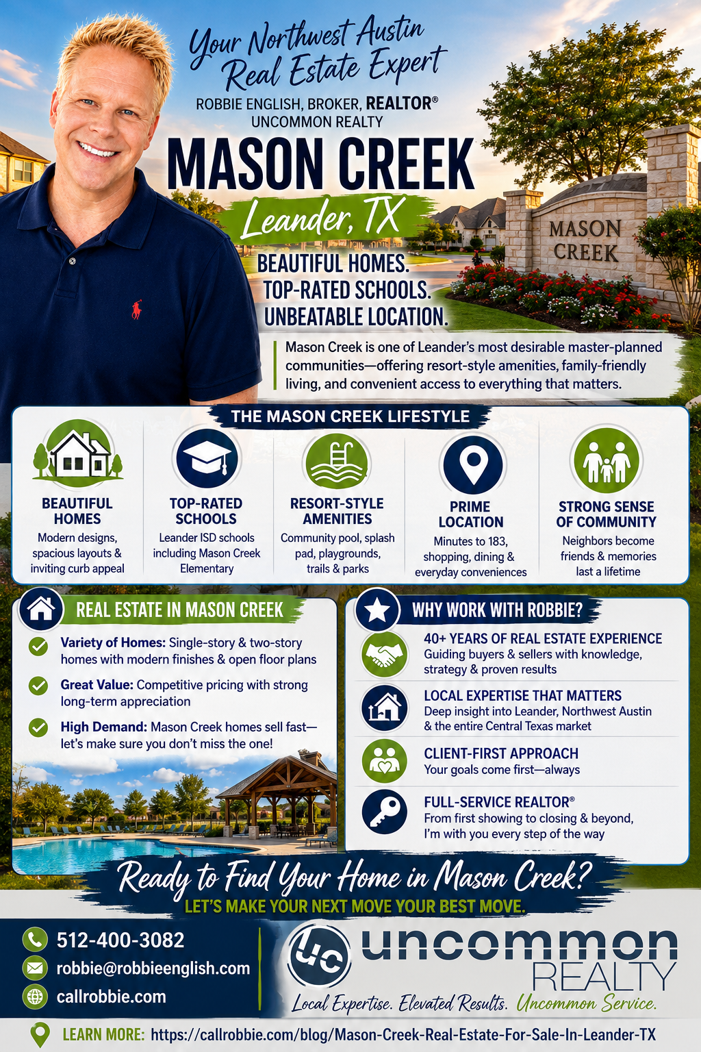 infographic Mason Creek Real Estate For Sale In Leander TX