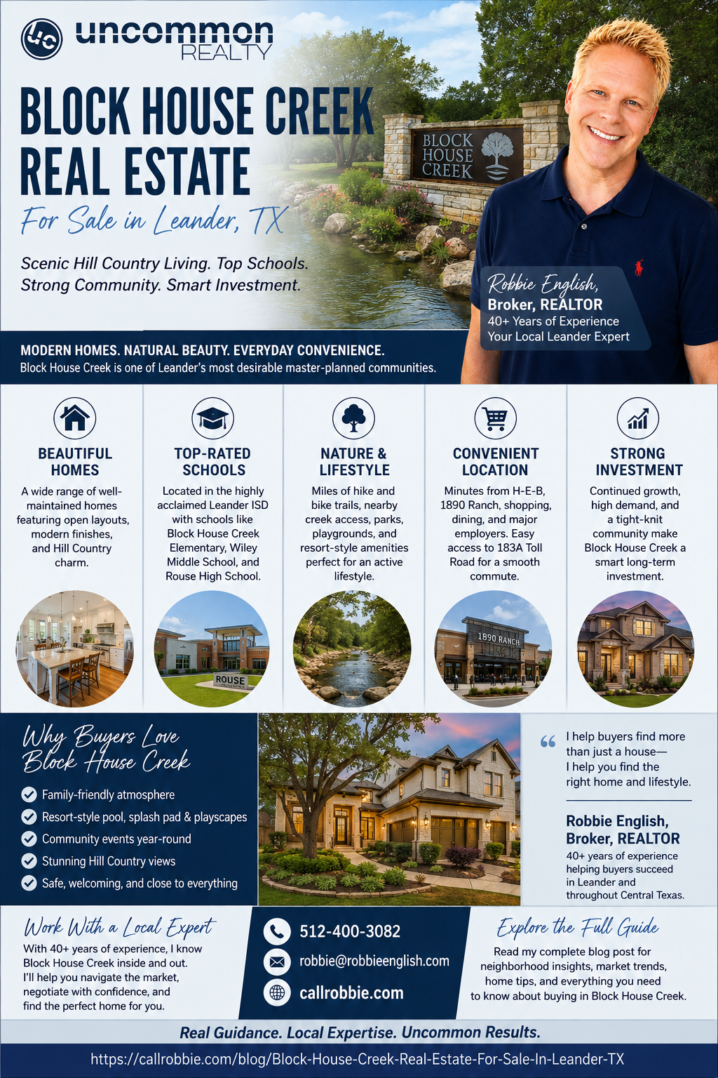infographic Block House Creek Real Estate For Sale In Leander TX