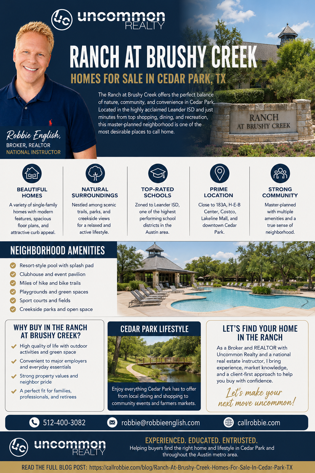 infographic Ranch At Brushy Creek Homes For Sale In Cedar Park TX