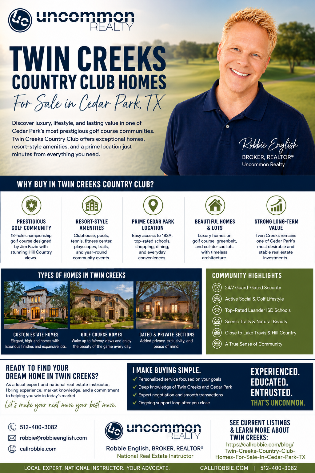 infographic Twin Creeks Country Club Homes For Sale In Cedar Park TX