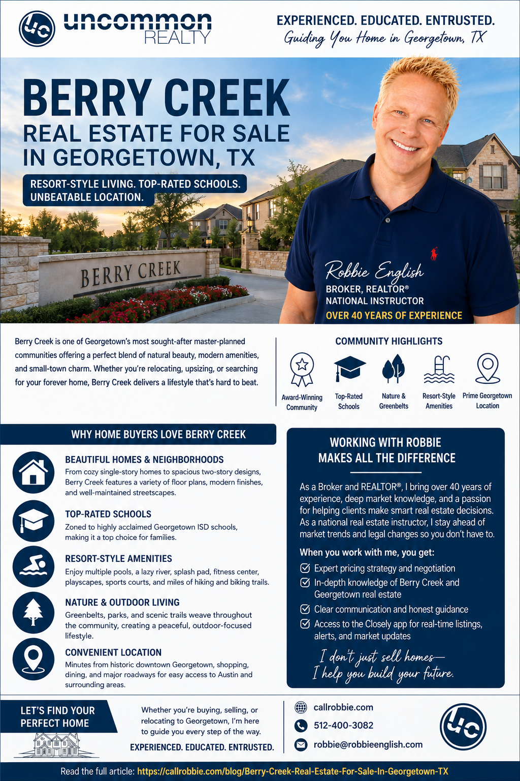 infographic Berry Creek Real Estate For Sale In Georgetown TX