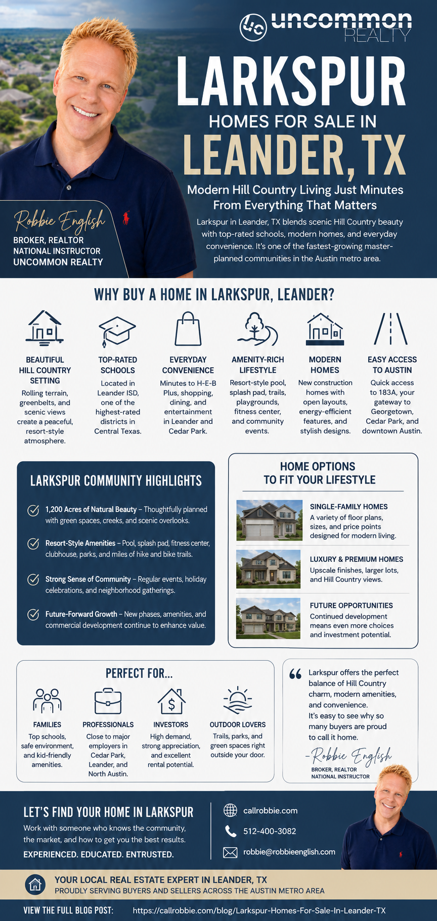 infographic Larkspur Homes For Sale In Leander TX