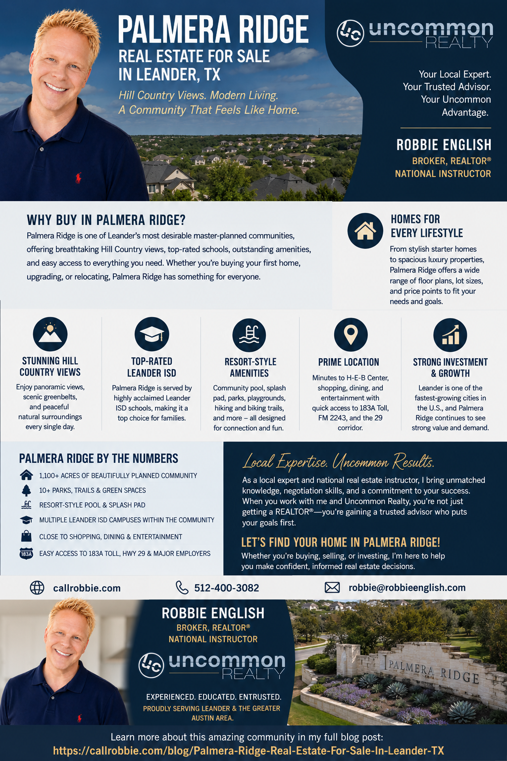 infographic Palmera Ridge Real Estate For Sale In Leander TX