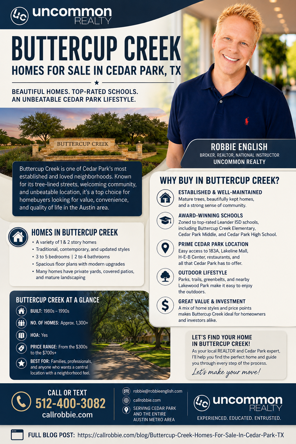infographic Buttercup Creek Homes For Sale In Cedar Park TX