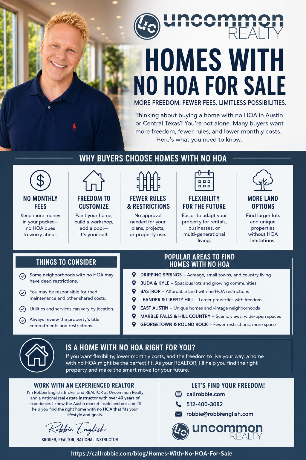 infographic Homes With No HOA For Sale