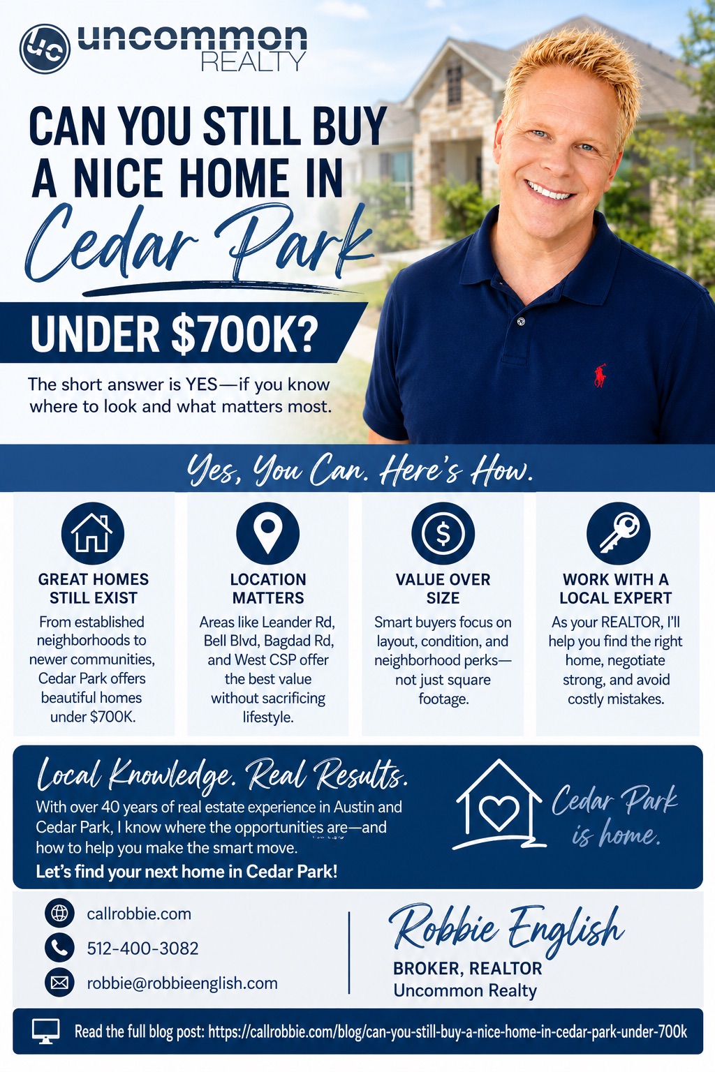 infographic Can You Still Buy a Nice Home in Cedar Park Under $700K?