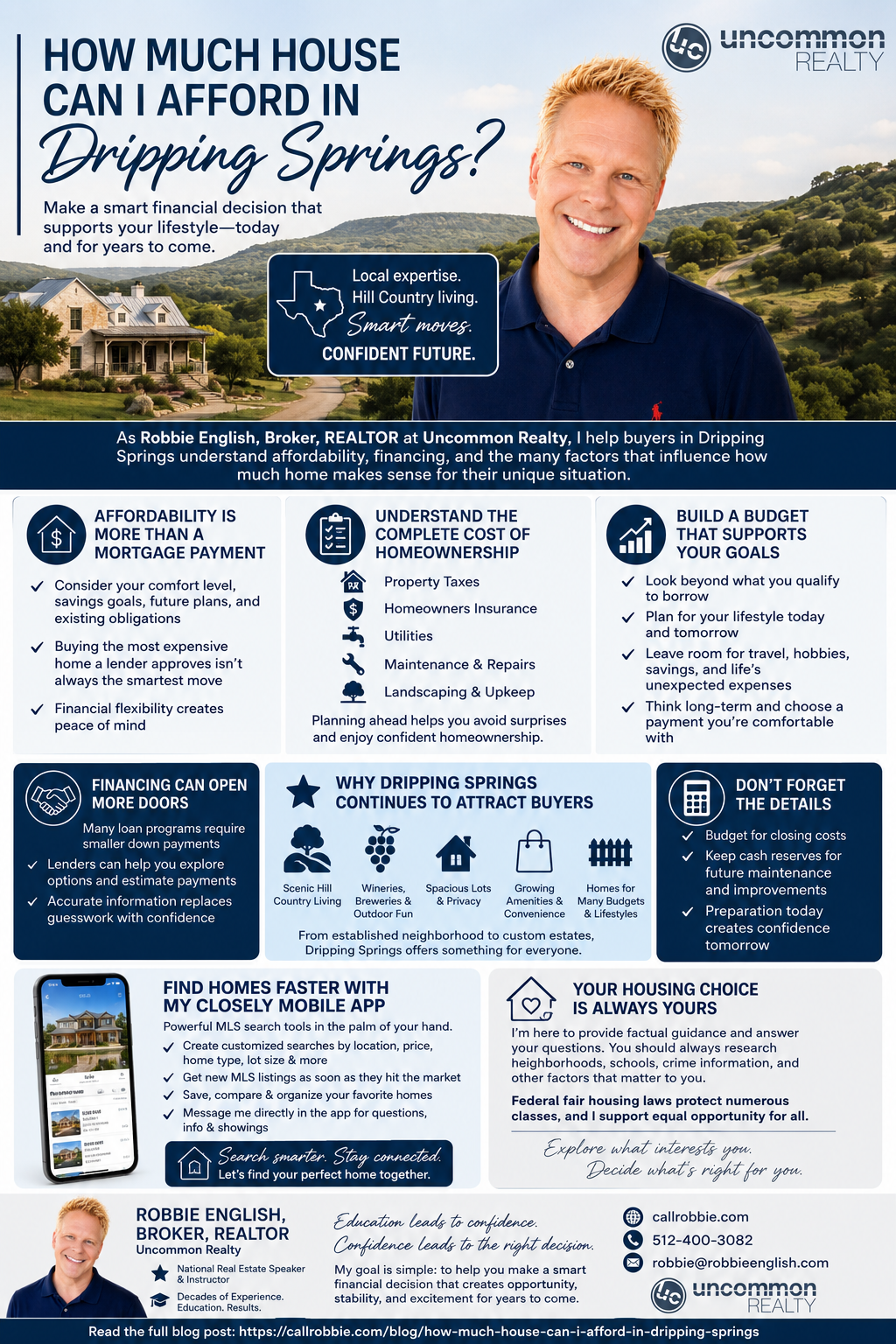 infographic How Much House Can I Afford in Dripping Springs?