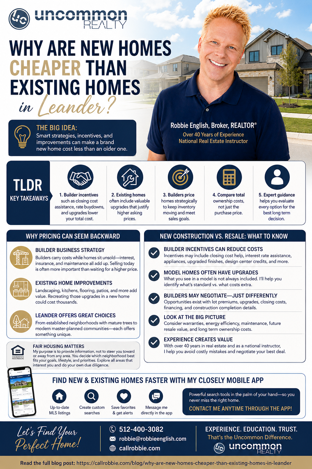 infographic Why Are New Homes Cheaper Than Existing Homes in Leander?