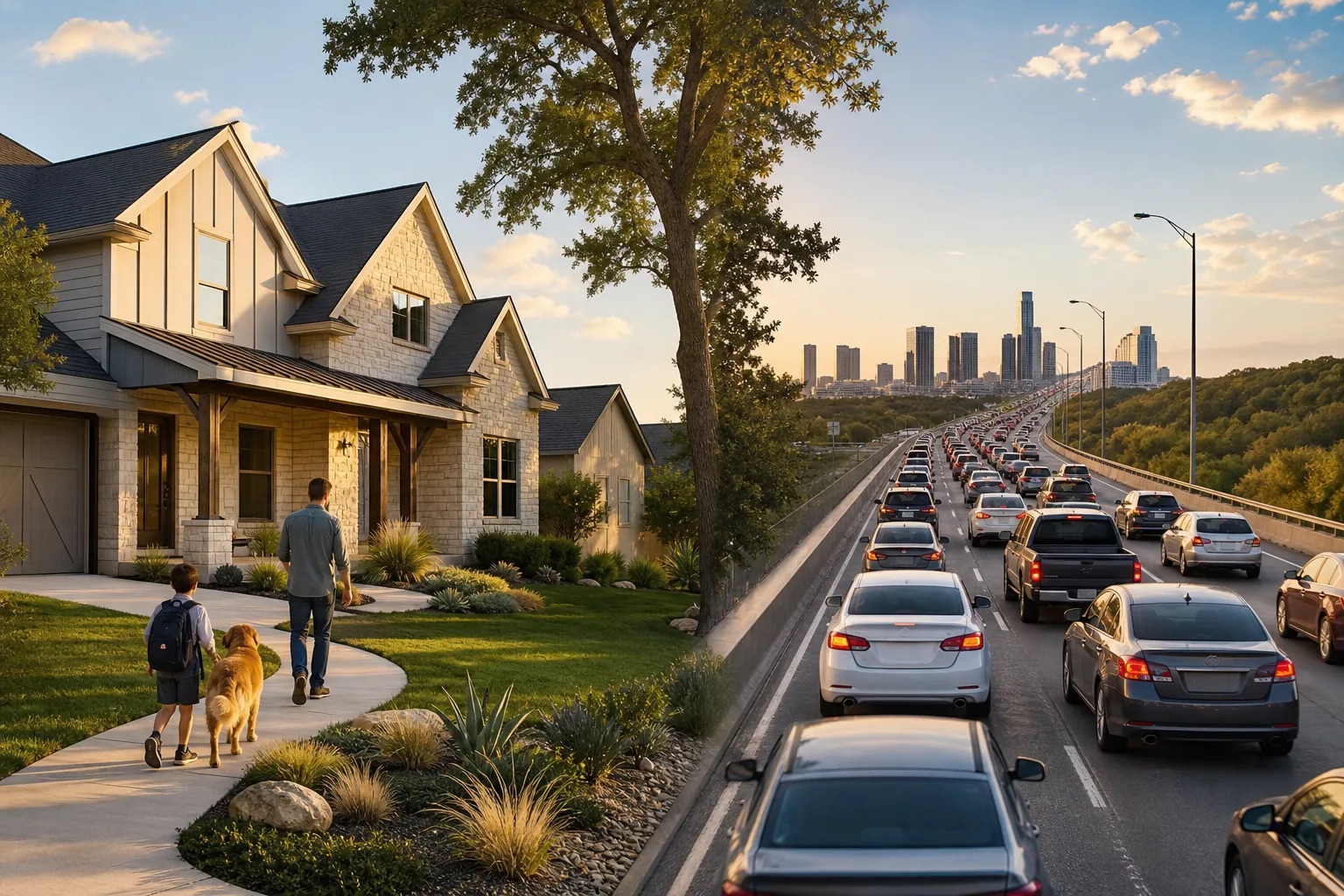 Georgetown, Larger homes and a longer northbound commute