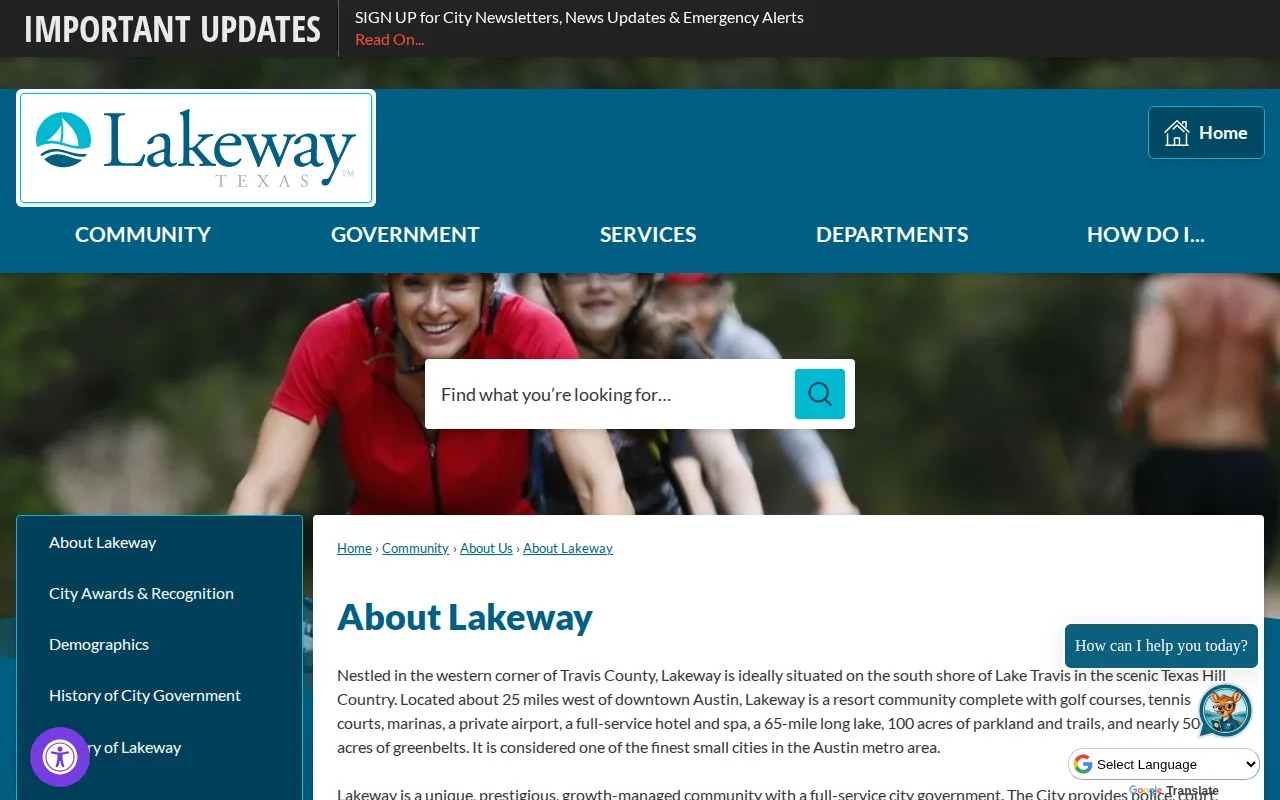 Lakeway, Lake, golf, and higher-price housing