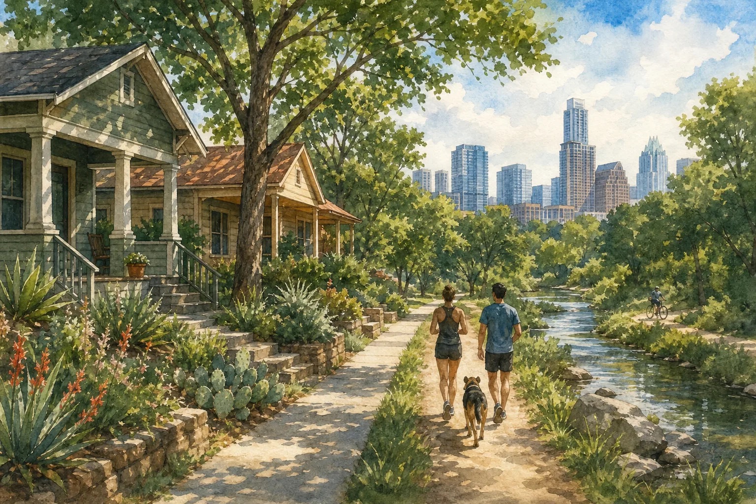 Cherry Creek, Established south Austin housing with access to trails and daily services