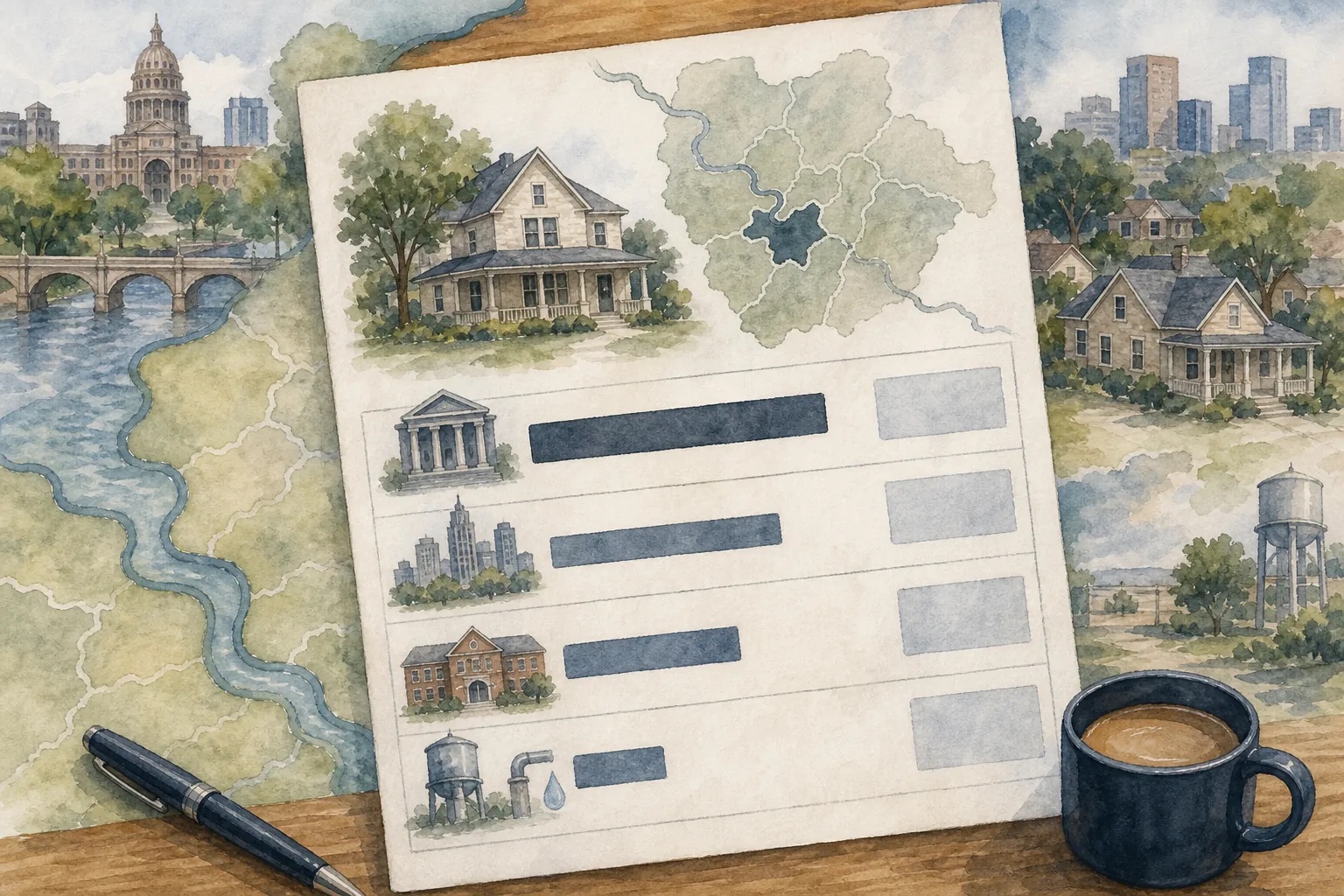 How Travis County Compares With Austin and Nearby Taxing Districts