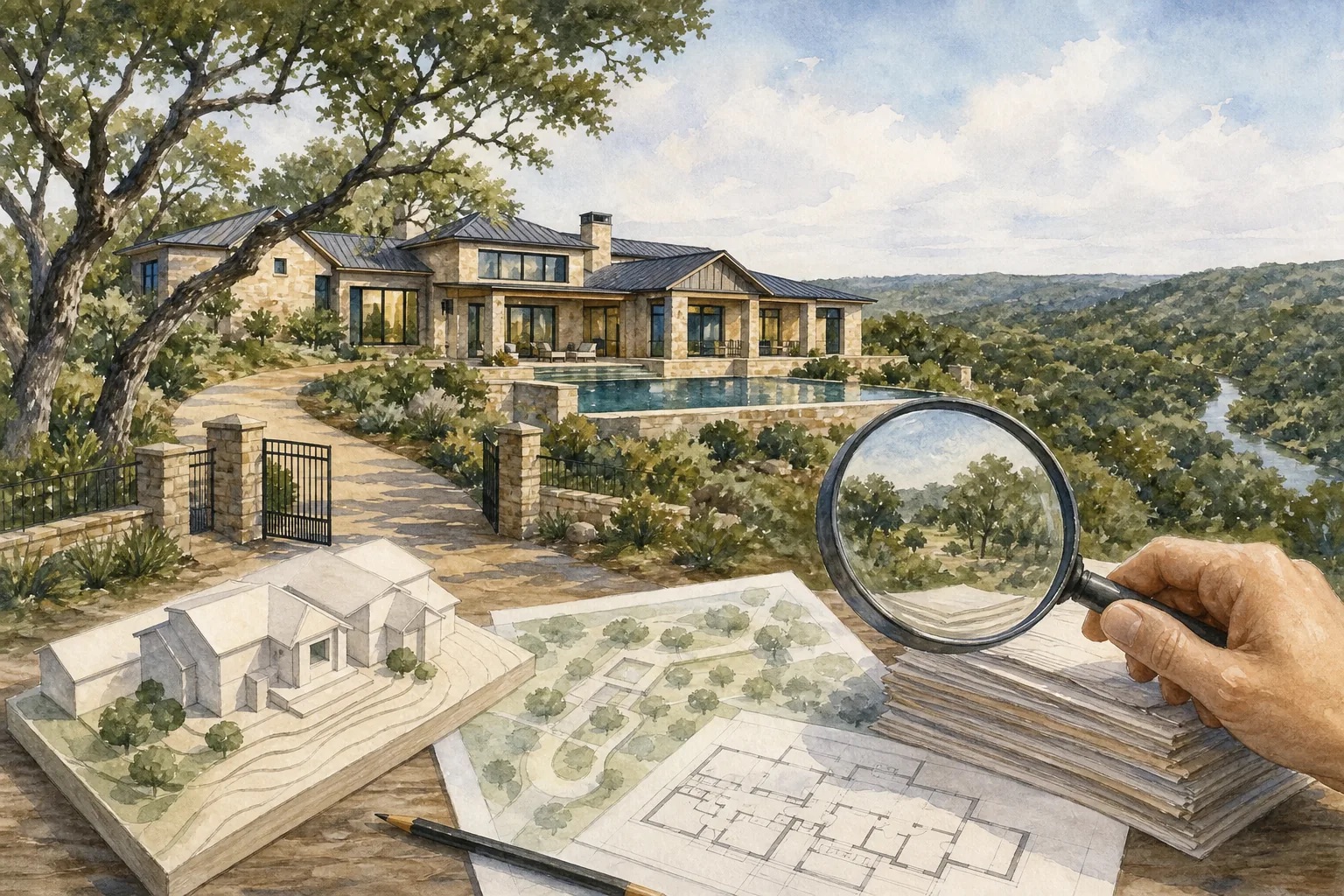 Dripping Springs Luxury Homes, Custom Design, Privacy, and Due Diligence