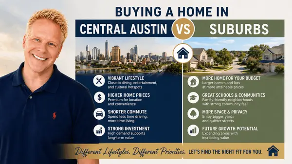 Buying A Home In Central Austin VS Suburbs