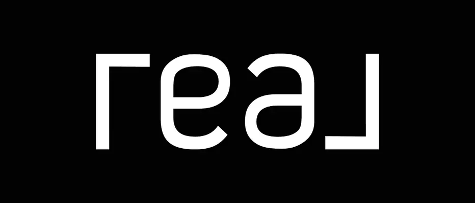 Real Logo Knockout Black with White Wordmark