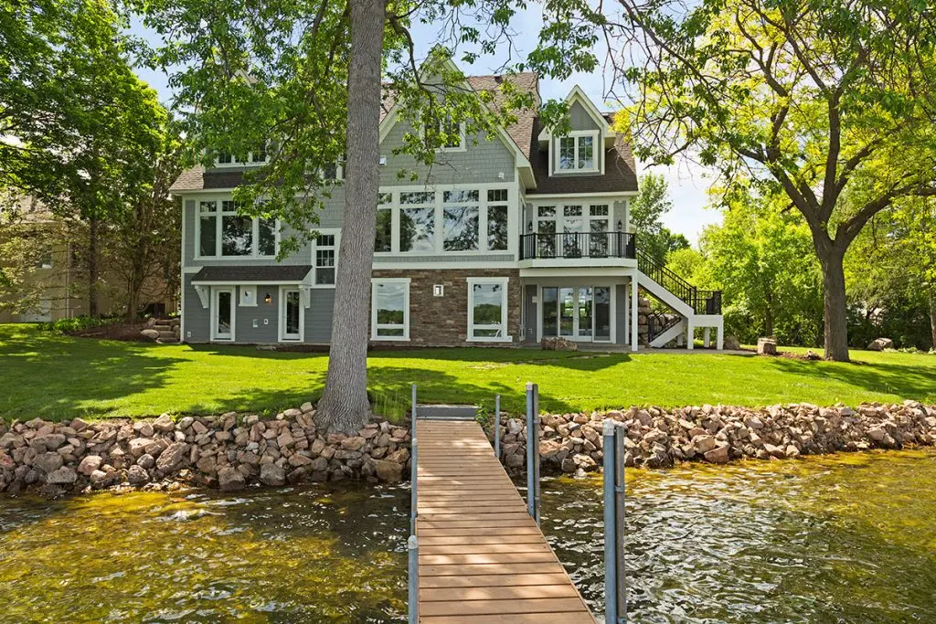 Lake home shoreline