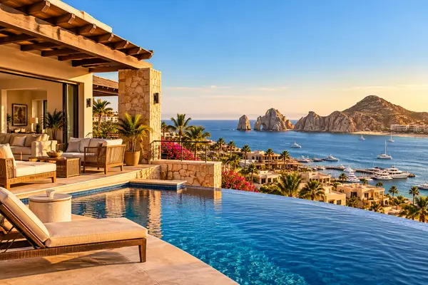 Sunlit Coastal Villa Overlooking Rocky Seas