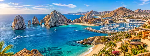 Los Cabos Marina and Rock Arch Panorama