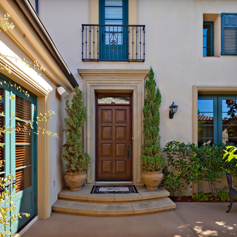 Front Door Of Home In San Juan Bautista CA