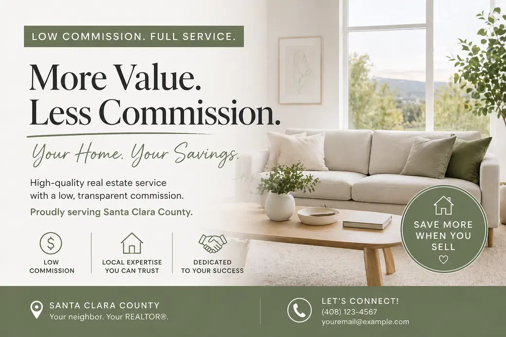 How a Low Commission Fee Helps Santa Clara County Sellers Price Their Homes Competitively