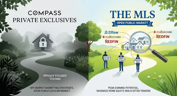feature image of Why Compass Private Exclusives Can Hurt Home Sellers (and Why the MLS Still Wins)